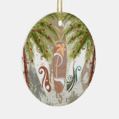 Aangepaste surfplanken en palmbomen keramisch ornament (Rechts)