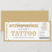 Aangepaste Surprise Tattoo Cadeaubon cadeaubon Kaart (Voorkant / Achterkant)