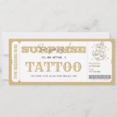 Aangepaste Surprise Tattoo Cadeaubon cadeaubon Kaart (Voorkant)