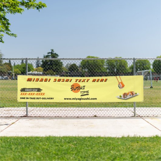 Aangepaste Sushi Bar Restaurant Reclame Groot Spandoek (Insitu)