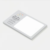 Aangepaste sushi restaurant logo bestelinname post-it® notes (Schuin)