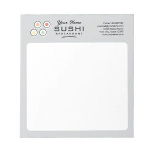 Aangepaste sushi restaurant notitieblok voor beste