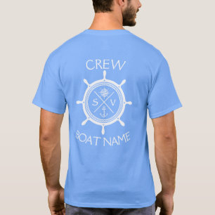 Aangepaste SV-zeilboot Logo "Jouw naam here" T-S T-shirt