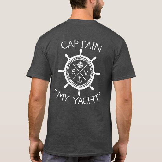 Aangepaste SV-zeilboot Logo "Jouw naam hier" T-shirt (Achterkant)