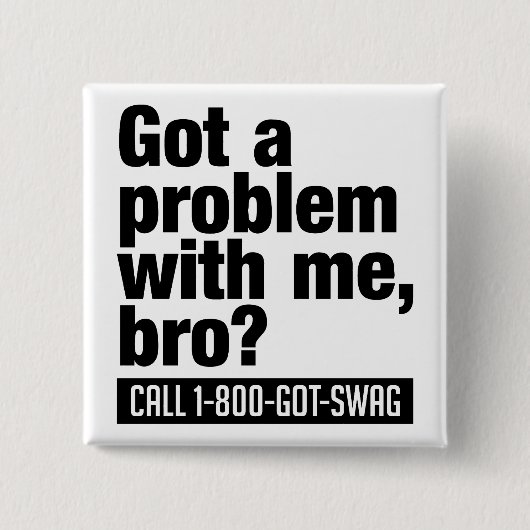 Aangepaste SWAG-knop Vierkante Button 5,1 Cm (Voorkant)