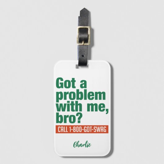 Aangepaste SWAG-naam Bagagelabel (Voorkant (verticaal))