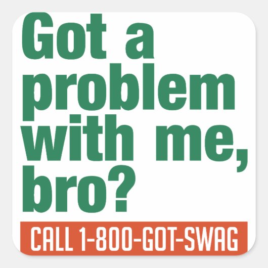 Aangepaste SWAG-stickers Vierkante Sticker (Voorkant)