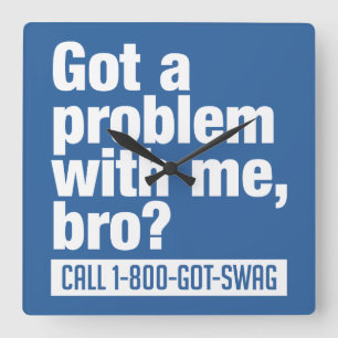 Aangepaste SWAG-wandklok Vierkante Klok