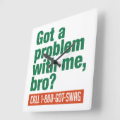 Aangepaste SWAG-wandklok Vierkante Klok (Hoek)