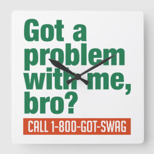 Aangepaste SWAG-wandklok Vierkante Klok