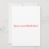 Aangepaste swallows "Je bent uitgenodigd!" Kaart (Achterkant)