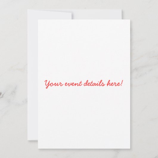 Aangepaste swallows "Je bent uitgenodigd!" Kaart (Achterkant)