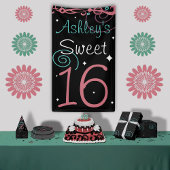 Aangepaste Sweet 16 foto achtergrond Spandoek
