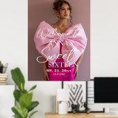 Aangepaste Sweet 16 Moderne Foto Welkom Bord Poster (Thuiskantoor)