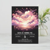 Aangepaste Sweet Celestial Digitale Verjaardag Kaart (Staand voorkant)