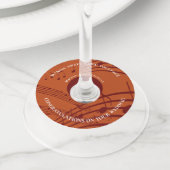 Aangepaste SWEET Muzieknoten Weddenschap Wijnglaslabel (Dichtbij)