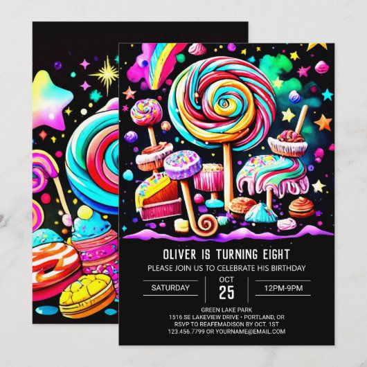 Aangepaste Sweet Viering Verjaardag Kaart (Voorkant / Achterkant)