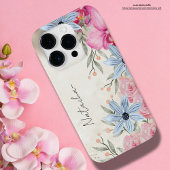 Aangepaste Sweet waterverf botanisch script Case-Mate iPhone Case