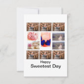 Aangepaste Sweetest Day 11 Foto Collage Kaart (Voorkant)