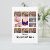 Aangepaste Sweetest Day 11 Foto Collage Kaart (Staand voorkant)