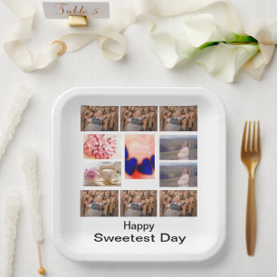 Aangepaste Sweetest Day 11 Foto Collage Papieren Bordje