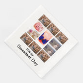 Aangepaste Sweetest Day 11 Foto Collage Servet (Hoek)