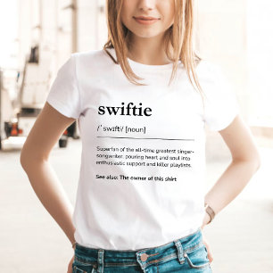 Aangepaste Swiftie Definitie Grappige Tiener Conce T-shirt