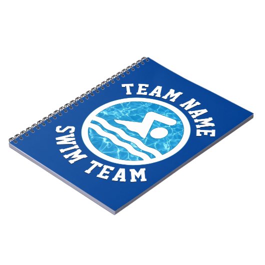 Aangepaste SWM-teamnaam zwemmen en duikschool Notitieboek (Linkerzijde)