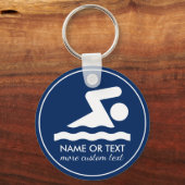 Aangepaste SWM-teamzwemmer Sleutelhanger (Voorkant)
