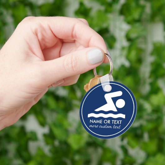 Aangepaste SWM-teamzwemmer Sleutelhanger (Hand)