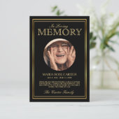 Aangepaste sympathie begrafenisfoto bedankkaart (Staand voorkant)