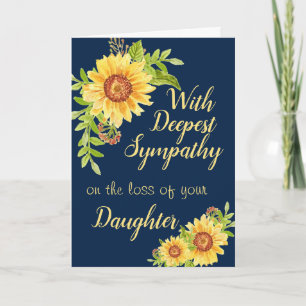Aangepaste Sympathie Bloemen Zonnebloem Dochter Bl Kaart