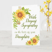 Aangepaste Sympathie Bloemen Zonnebloem Dochter Kaart (Gele Bloem)