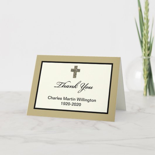 Aangepaste sympathie dank je kaart (Voorkant)