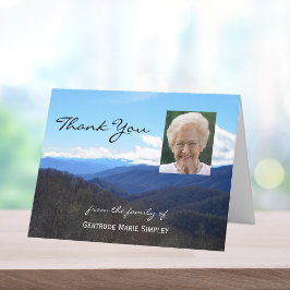 Aangepaste sympathie Dank u opmerking Kaart Mounta
