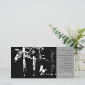 Aangepaste sympathie voor Fuchsia Fotokaart Bedankkaart (Staand voorkant)