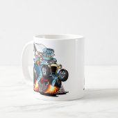 Aangepaste T-bucket Roadster Hotrod Cartoon Koffiemok (Voorkant links)