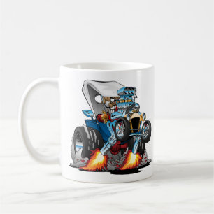 Aangepaste T-bucket Roadster Hotrod Cartoon Koffiemok