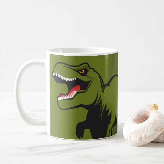 Aangepaste T-Rex-koffie-Mok Koffiemok (Met donut)