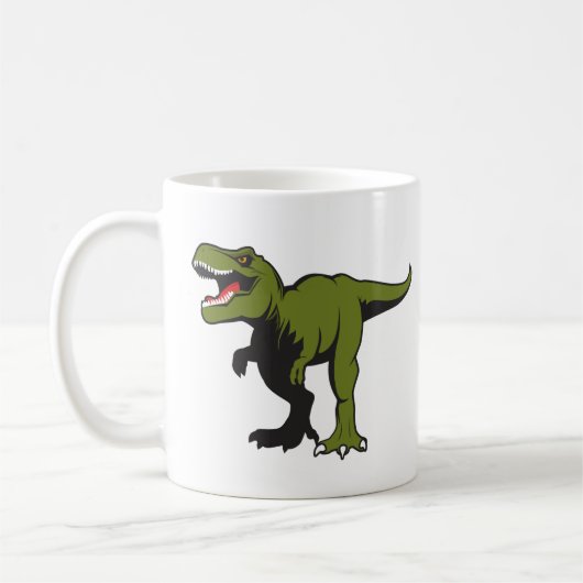 Aangepaste T-Rex-Mok Koffiemok (Links)