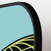 Aangepaste T-Rex-naam hipster en kleur Pickleball Paddle (Links Detail)