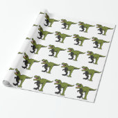 Aangepaste T-Rex-objecten Cadeaupapier (Uitgerold)