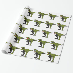 Aangepaste T-Rex-objecten Cadeaupapier