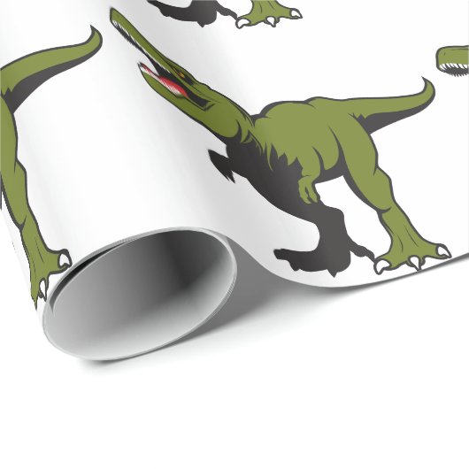 Aangepaste T-Rex-objecten Cadeaupapier (Rol Hoek)