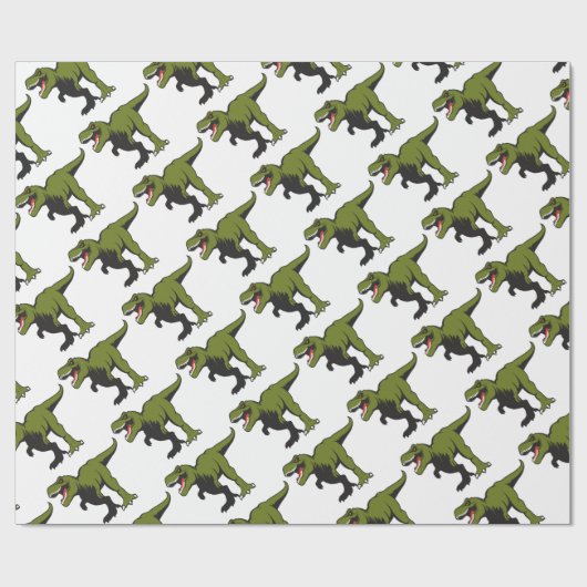 Aangepaste T-Rex-objecten Cadeaupapier (Vlak)
