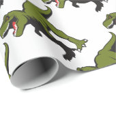 Aangepaste T-Rex-objecten Cadeaupapier (Rol Hoek)