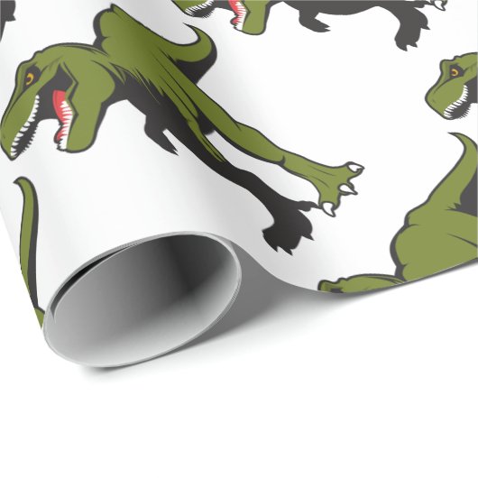 Aangepaste T-Rex-objecten Cadeaupapier (Rol Hoek)