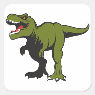 Aangepaste T-Rex-objecten Vierkante Sticker