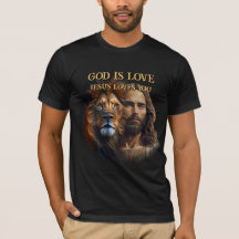 Aangepaste T-shirt GOD IS LIEFDE - JEZUS HOUDT VAN