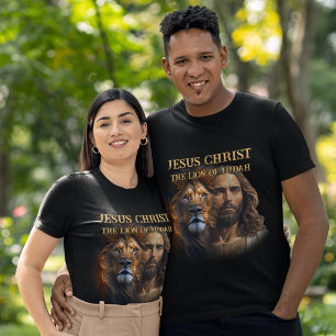 Aangepaste T-shirt Jezus Christus De Leeuw van Jud